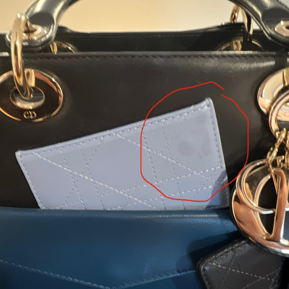 SOLD Christian Dior Leather Navy Blue Bag - Picture 9 of 9
